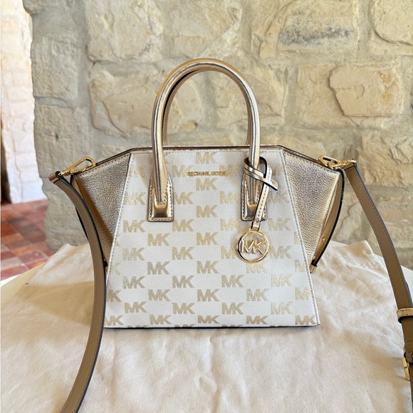 Michael kors avril small satchel jacquard handbag - Picture 1 of 11